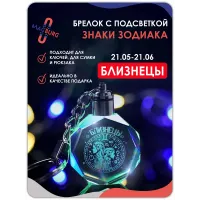 3d брелок СВЕТЯЩИЙСЯ Знаки зодиака Близнецы
