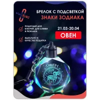 3d брелок СВЕТЯЩИЙСЯ Знаки зодиака Овен 3d брелок СВЕТЯЩИЙСЯ Знаки зодиака Овен