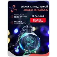 3d брелок СВЕТЯЩИЙСЯ Знаки зодиака Телец 3d брелок СВЕТЯЩИЙСЯ Знаки зодиака Телец