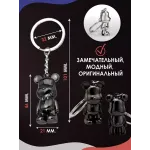Брелок для ключей металлический Медведь серебро Брелок для ключей металлический Медведь серебро