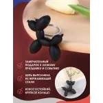 Брелок для ключей Собачка шарик черная