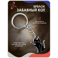 Брелок для ключей Забавный кот