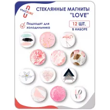 Стеклянные магниты на холодильник 3D Арт LOVE Стеклянные магниты на холодильник 3D Арт LOVE