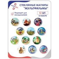 Стеклянные магниты на холодильник 3D Мультфильмы