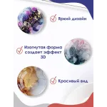 Стеклянные магниты на холодильник 3D Арт Мрамор