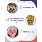 Стеклянные магниты на холодильник 3D Черепа Стеклянные магниты на холодильник 3D Черепа