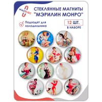 Стеклянные магниты на холодильник 3D Мерлин Монро