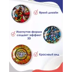 Стеклянные магниты на холодильник 3D Витраж Стеклянные магниты на холодильник 3D Витраж