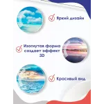 Стеклянные магниты на холодильник 3D Берег моря