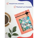 Стеклянные магниты на холодильник 3D Морские обитатели с рыбой клоуном