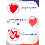 Стеклянные магниты на холодильник 3D Сердца 2