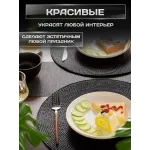 Салфетки на стол сервировочные плейсматы, ткань, темно-серый Салфетки на стол сервировочные плейсматы, ткань, темно-серый