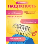 Вешалка деревянная с  перекладиной 1 шт  Голубая